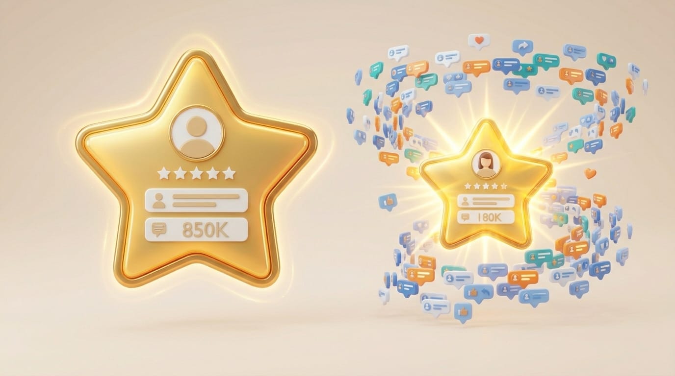 ทำไมอินฟลูเอนเซอร์ที่มีผู้ติดตาม 850K ถึงให้ผลแย่กว่าคนที่มีแค่ 180K