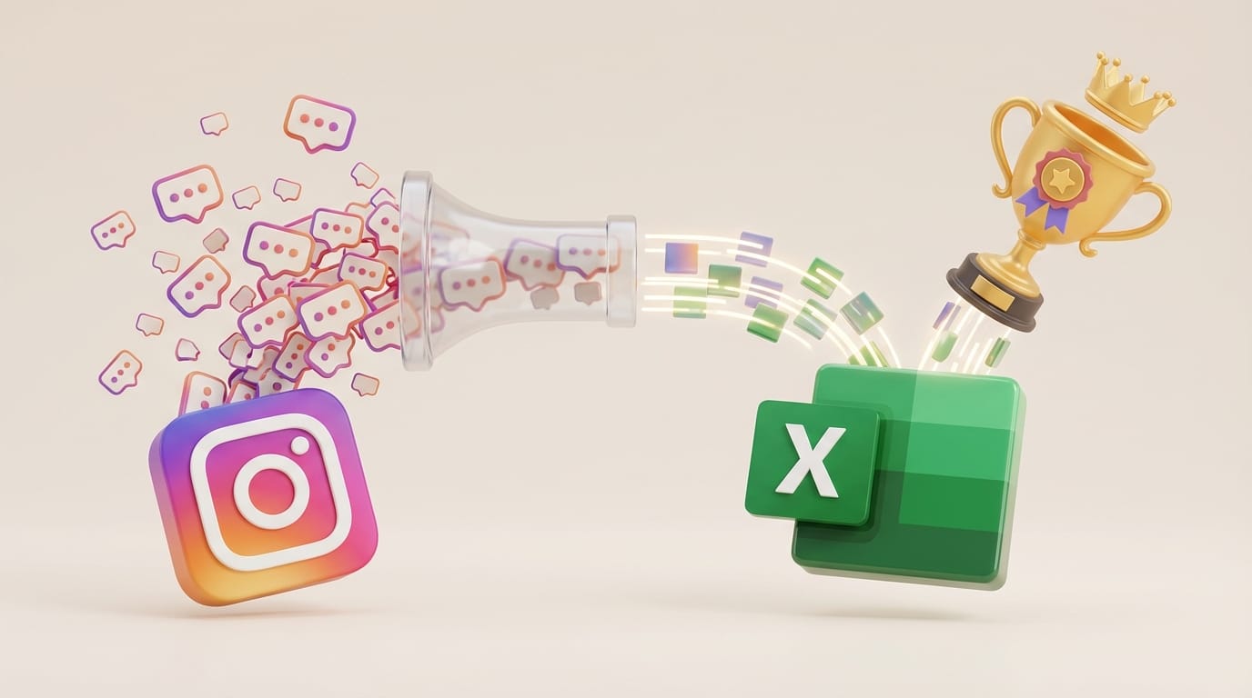 จับฉลากหาผู้โชคดีในไม่กี่วินาที: คู่มือฉบับสมบูรณ์สำหรับ Export คอมเมนต์ Instagram ไป Excel